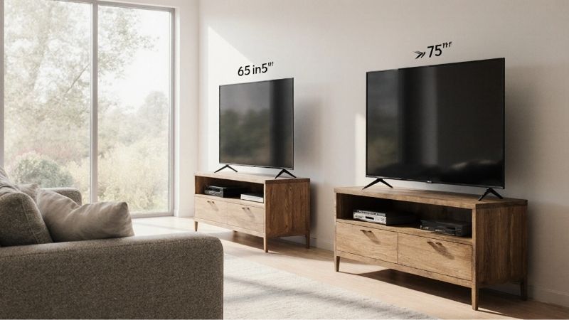 70 inch tv what size stand