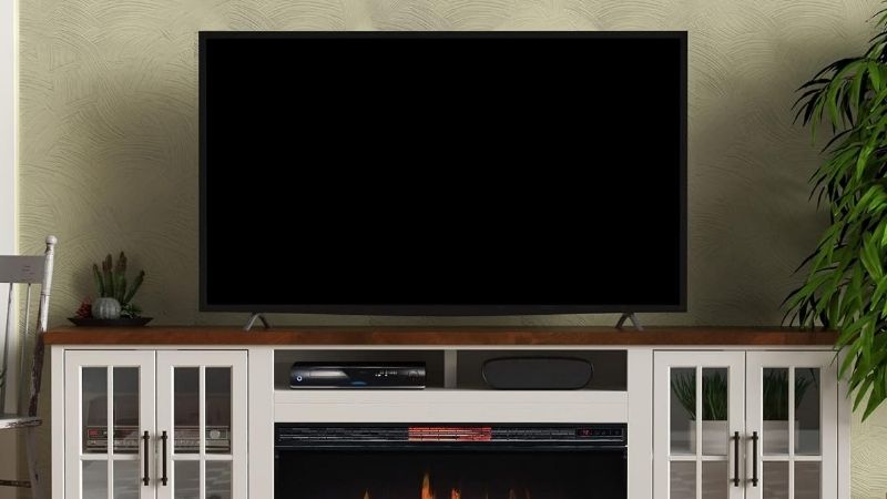 75 inch tv stand with fireplace