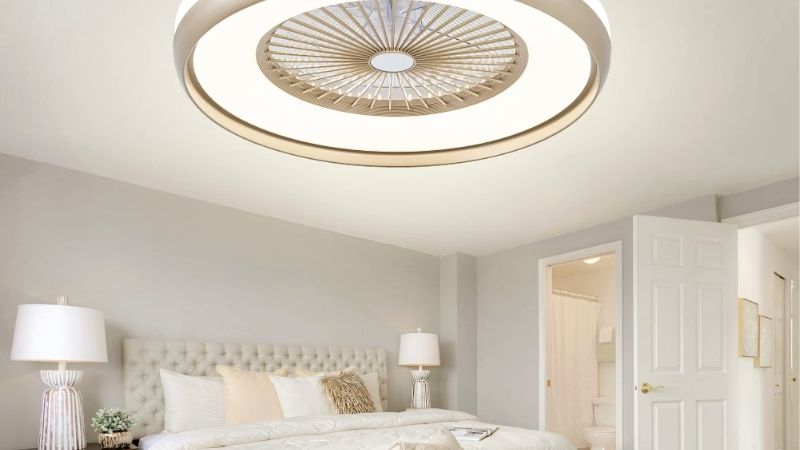 bladeless ceiling fan with light