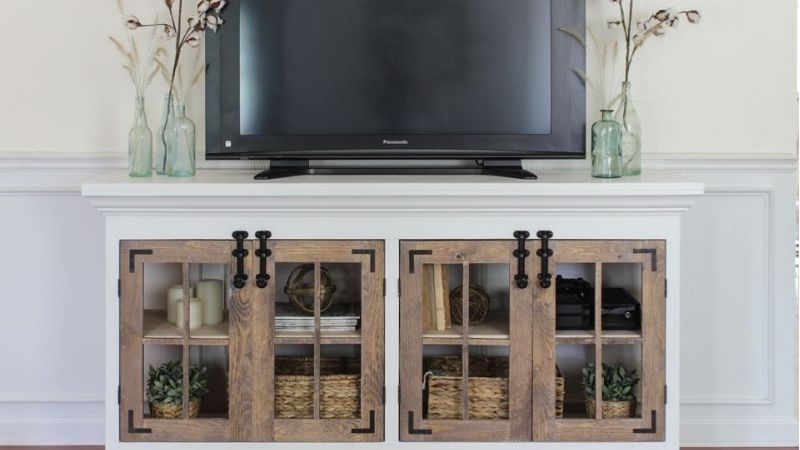 build a tv stand with doors