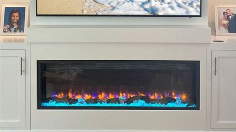 can electric fireplace go under tv