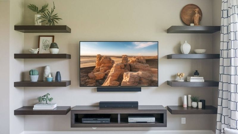 can floating stand be smaller than tv screen