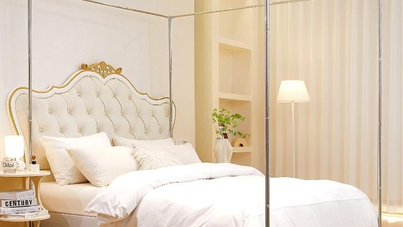 canopy bed frame queen