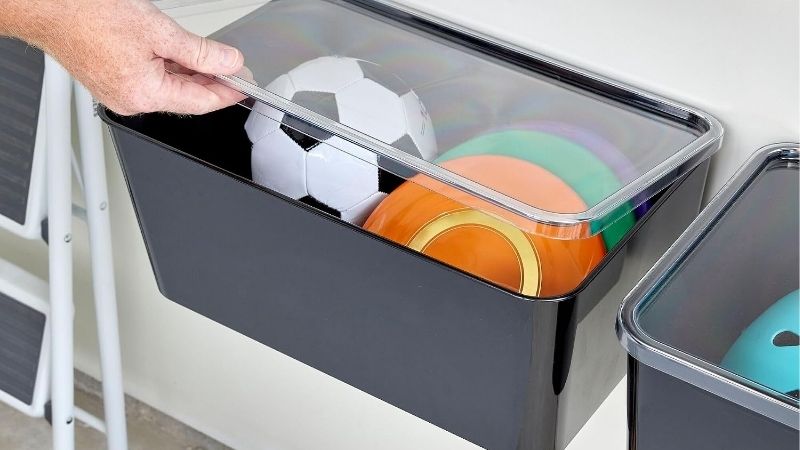 canvas storage bins with lids