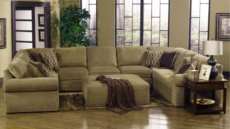 chenille sectional sofa