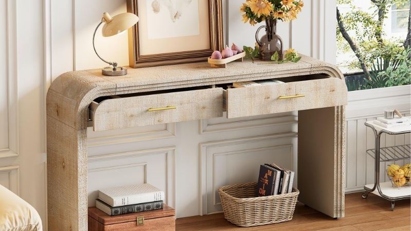 console table with drawers