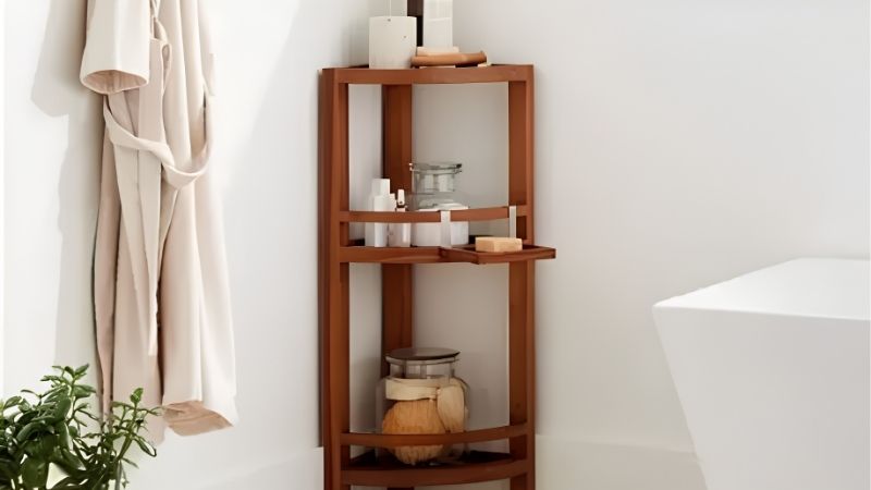 corner shelves for bathroom