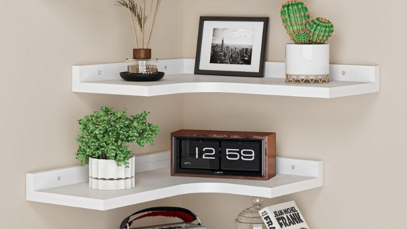 corner shelves for living room