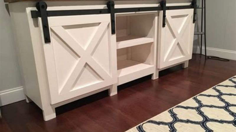 diy barn door tv stand