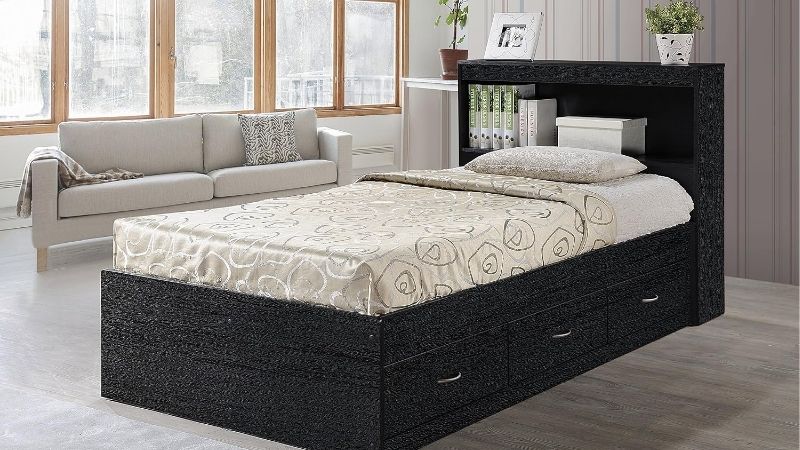 hodeah twin size captain bed with 3 drawers headboard