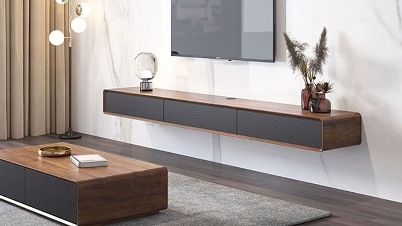 how do floating tv stands work