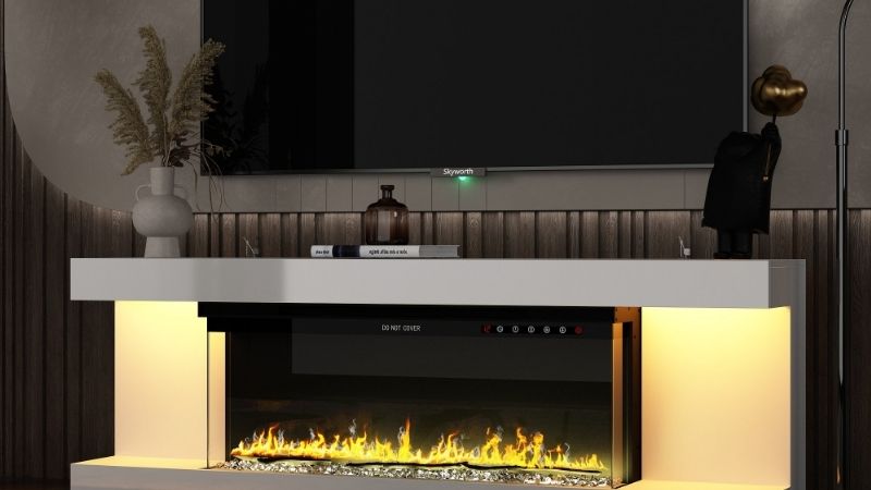 how much does a tv stand fireplace cost