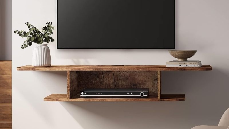 how to mount floating tv stand