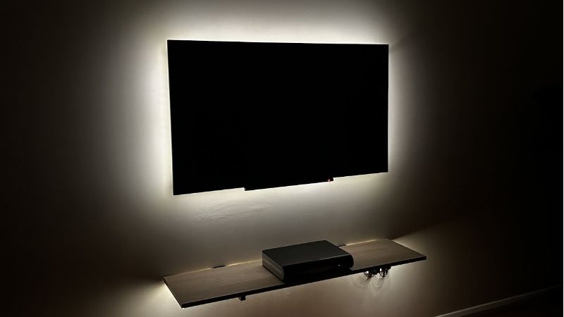 how to put led lights on tv stand
