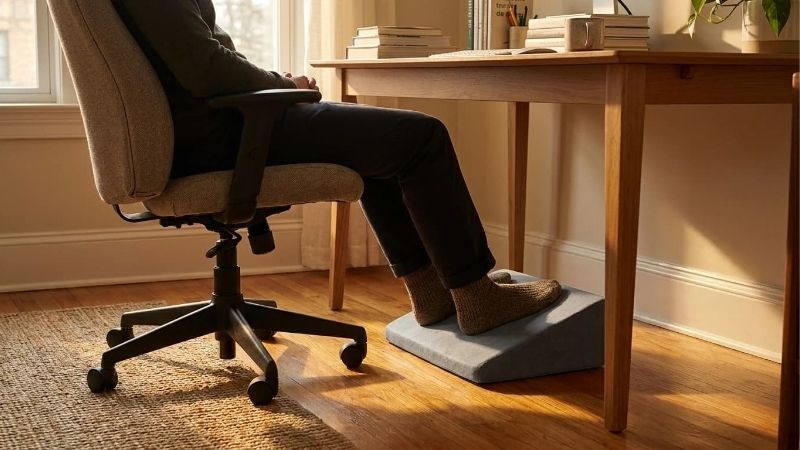 how to use a footrest at desk