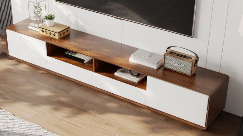light wood tv stand