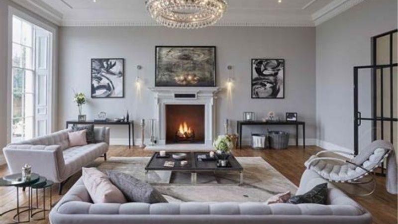 living room ideas grey with grey tv stand