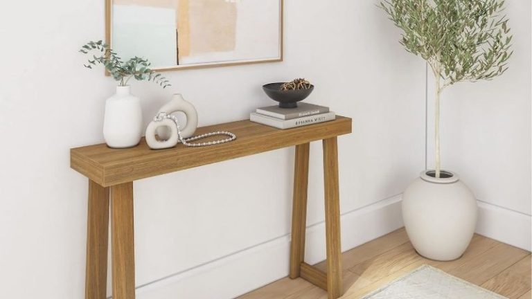 narrow console table for small entryway