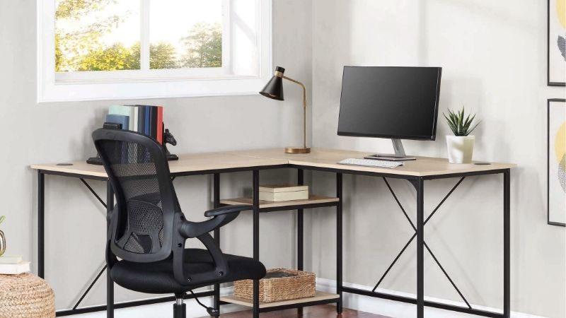 narrow corner desk