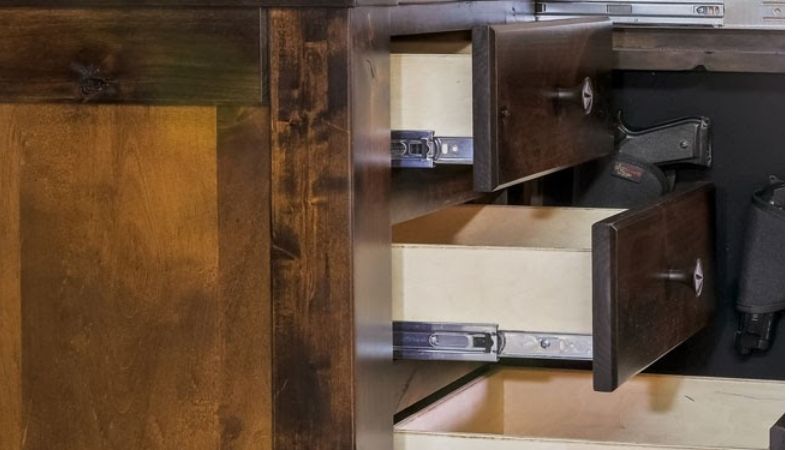nightstand with gun storage