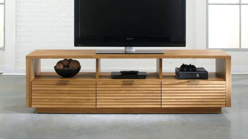 oak tv stand