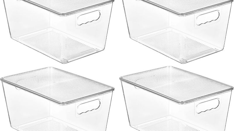 plastic boxes with lids for storage