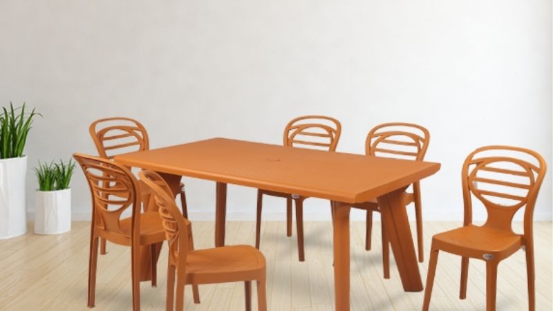 plastic table and chairs set