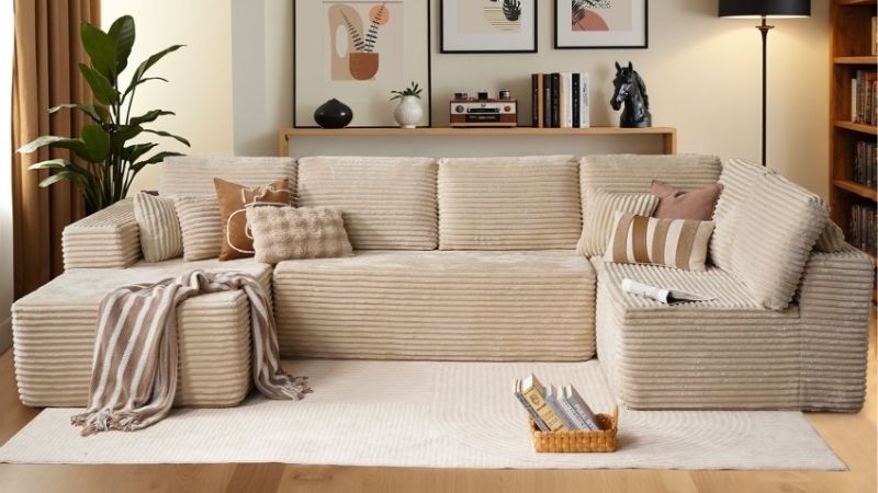 plush sectional couch