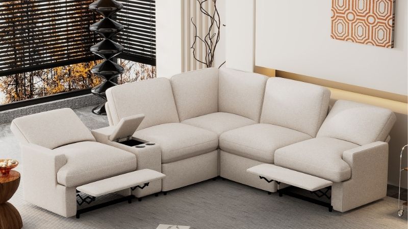 power reclining sectional