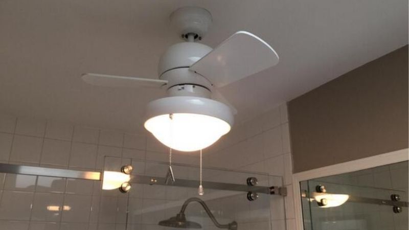 small ceiling fan for bathroom