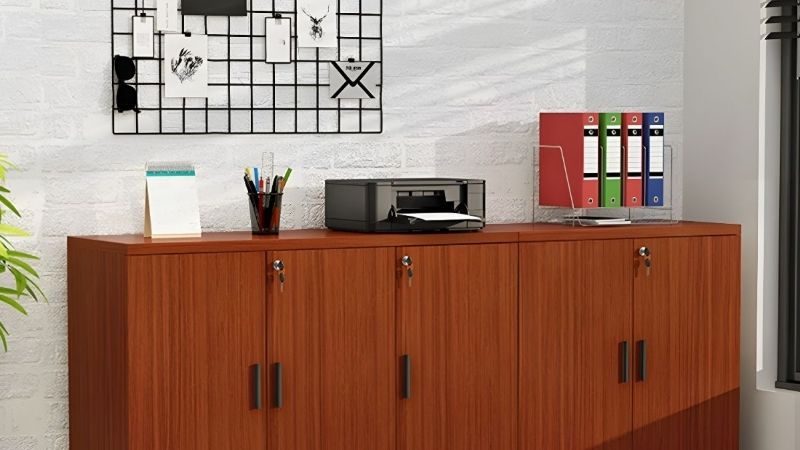 storage cabinets with doors and shelves