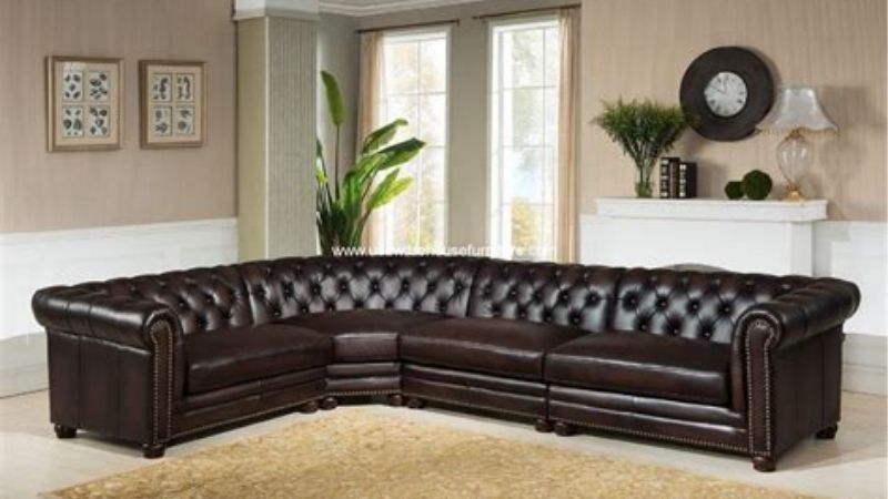 tufted sectional couch