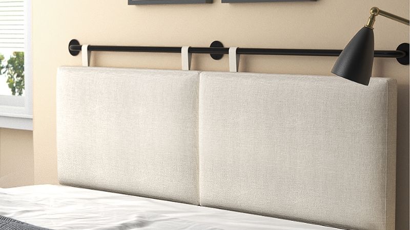 wall mounted headboard for adjustable bed