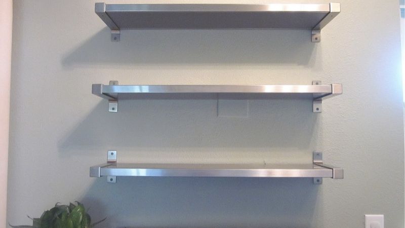 wall mounted shelves for kitchen