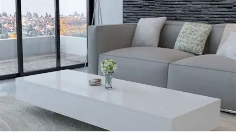 white coffee table