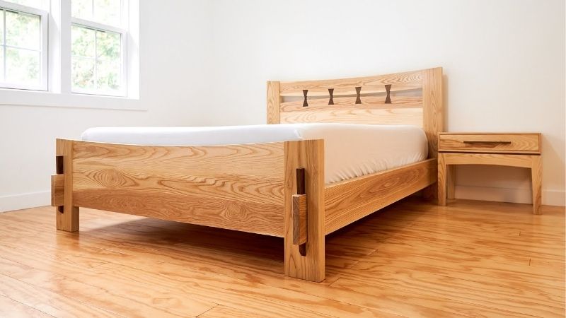 wood bed frame japanese joinery